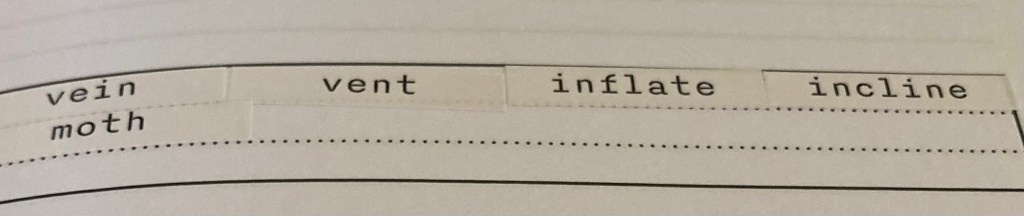 word stickers on a page